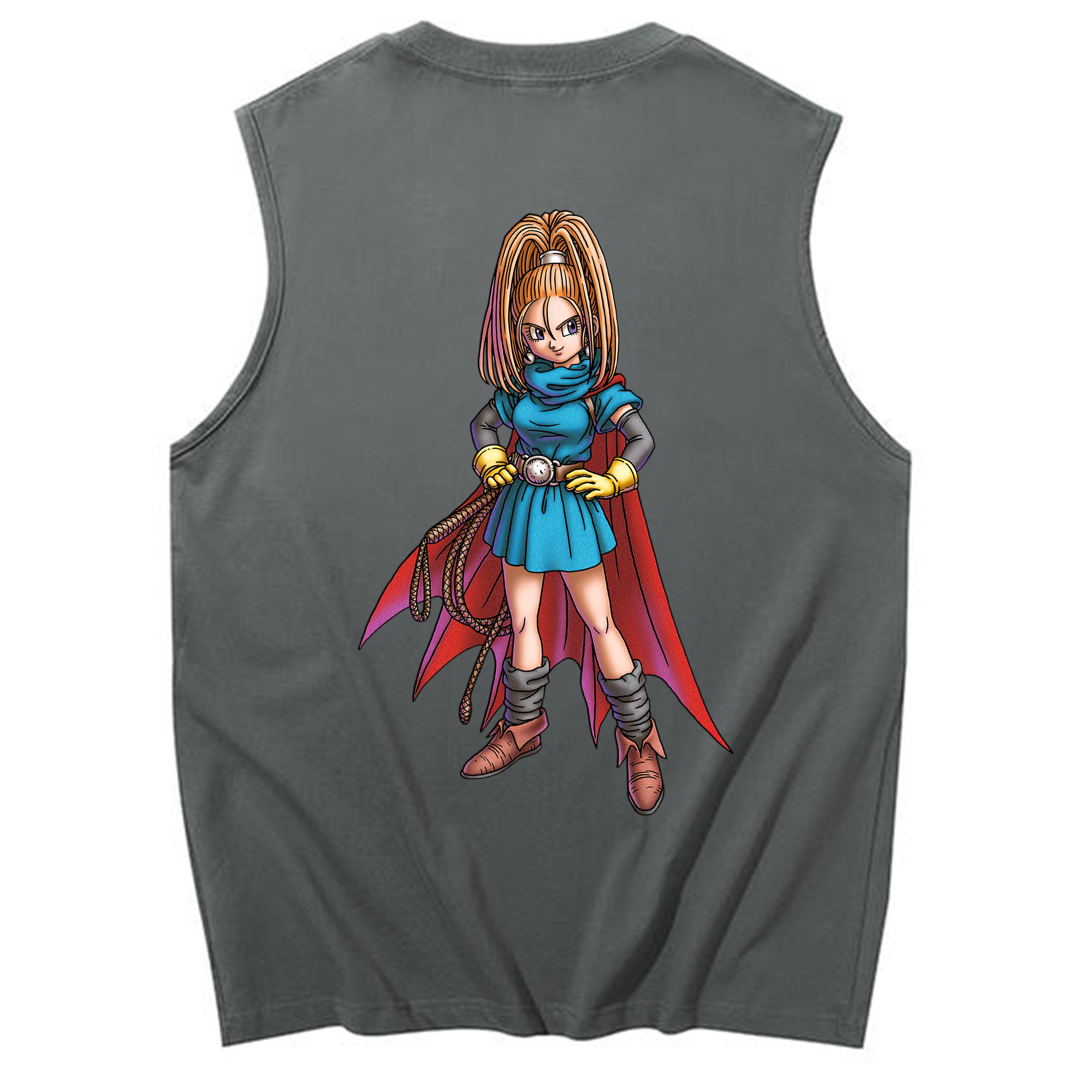 （画像用） ドラゴンクエスト Doragon Kuesuto Dragon Quest コットン100％タンクトップ（背面プリント）